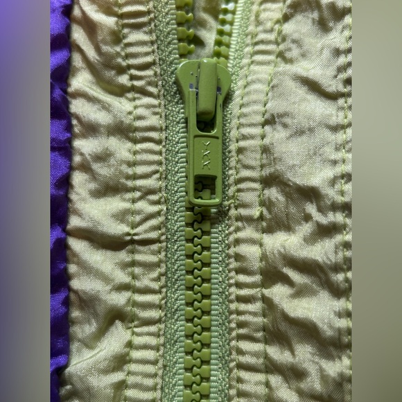 Rare Vintage Prezzia 1980’s Sz M Lime Green & Purple Ski Jacket Retro Funky Cool - Picture 6 of 8
